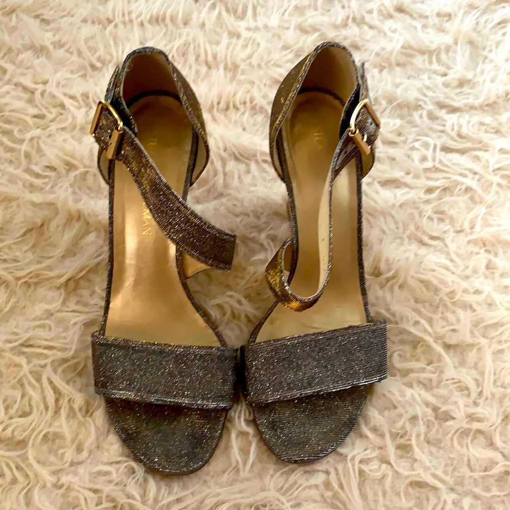 Stuart Weitzman Lineone Cork Wedge Sandals 9.5 M